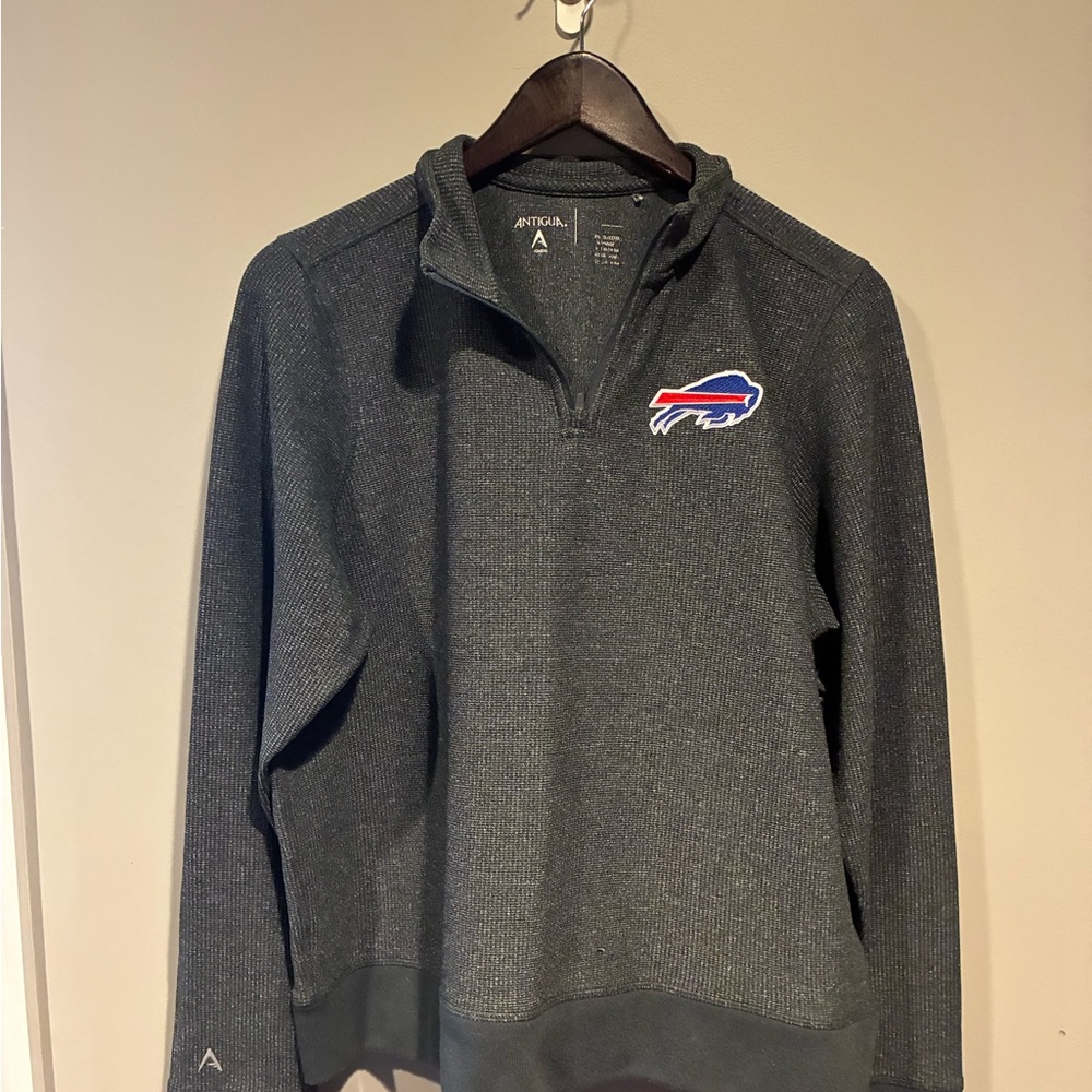 Bills Gray Quarter-Zip Pullover - image 1